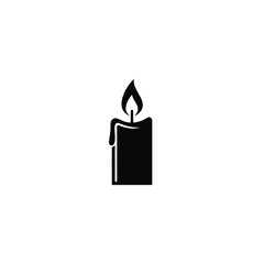 burning candle vector illustration