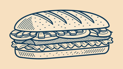 Sandwich icon design, Sandwich Illustration vector design