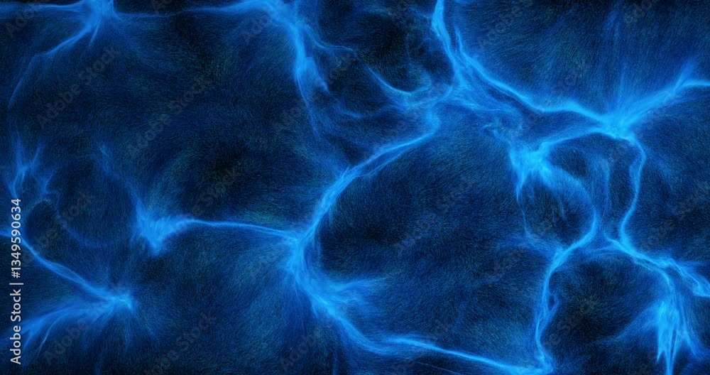 Poster abstract blue particle loop, blue abstract motion background. glowing deep blue motion . 3d render, 