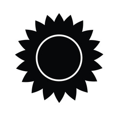 Sunflower Icon Vector Isolated On White