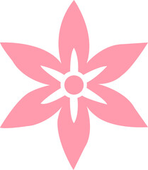 Flower clip art design on plain white transparent isolated background for card, shirt, hoodie, sweatshirt, apparel, card, tag, mug, icon, poster or badge