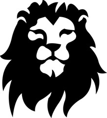 Lion clip art design on plain white transparent isolated background for card, shirt, hoodie, sweatshirt, apparel, card, tag, mug, icon, poster or badge