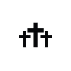 white cross on white background