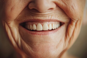 Elderly woman with joyful expression enjoying a happy moment indoors, showcasing warmth and positivity during the afternoon