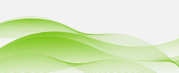 Abstract green banner background. Graphic design banner pattern background template with dynamic curve shapes