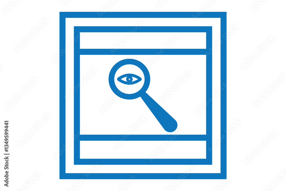 Poster qr code icon. stroke outline style. vector. isolate on white background.