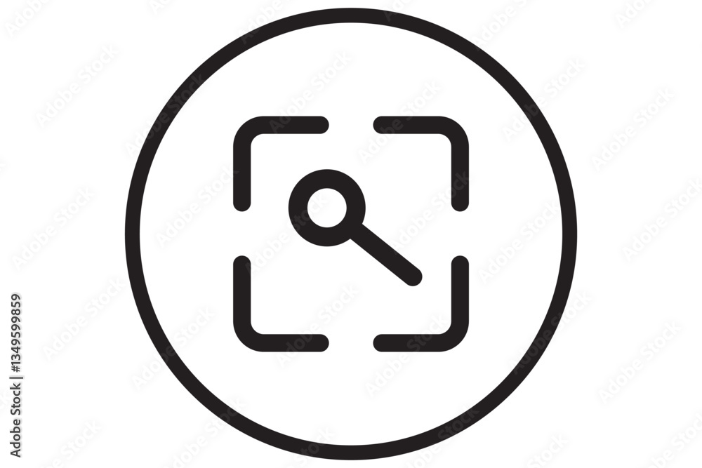Poster qr code icon. stroke outline style. vector. isolate on white background.