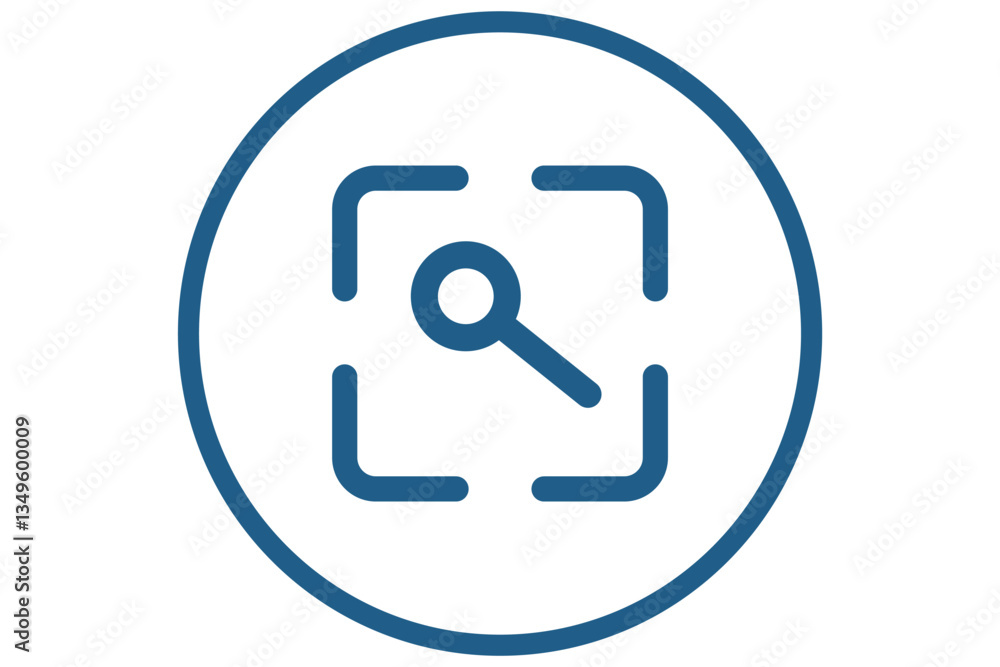 Poster qr code icon. stroke outline style. vector. isolate on white background.