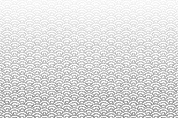 和柄 青海波 幾何学模様 グレー