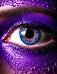 Violet Eye Macro Close