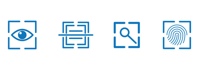 scan qr code icon scanning code sign. code scanner icon. barcode icons . 