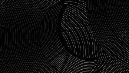 Abstract modern black horizontal template background. Trendy bright circle lines creative design. Minimal style graphic elements. 