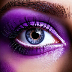 Violet Eye Macro Close