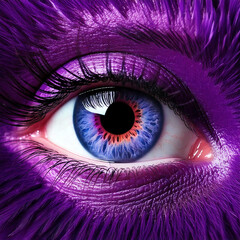 Violet Eye Macro Close