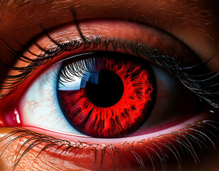 Red Eye Macro Close