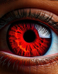 Red Eye Macro Close