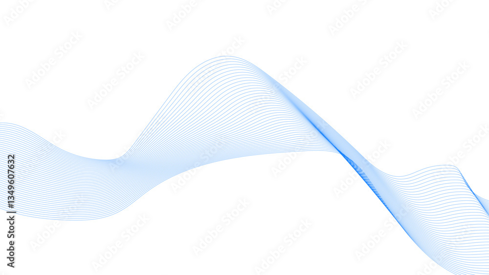 Poster thin wavy line abstract background. wavy line horizontal divider outline minimalist background. abst