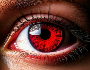 Red Eye Macro Close