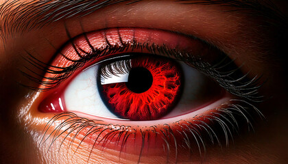 Red Eye Macro Close