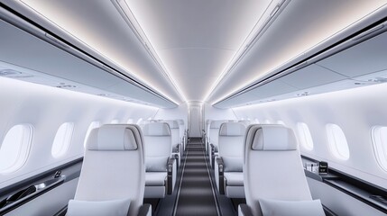 Jet with a noisecanceling cabin design, utilizing advanced soundproofing materials for a serene inflight experience