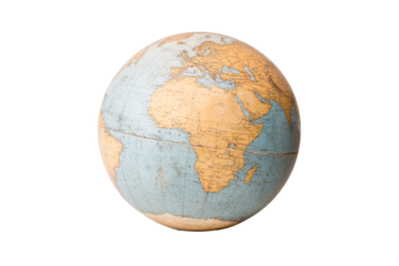Globe featuring Africa and Europe, geographical element, cut out transparent