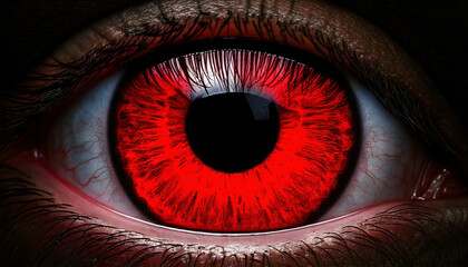 Red Eye Macro Close