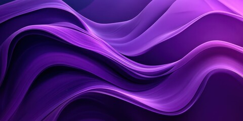 Obraz premium Flowing purple waves create a serene and calming atmosphere in a modern abstract design