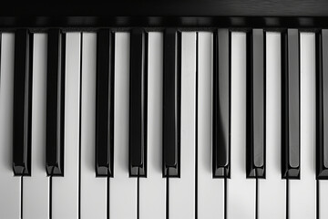 Naklejka premium Close up of piano keys, concept: music, musical instruments, and performing arts, music, musical instruments, or for creating an atmosphere of calm and harmony.