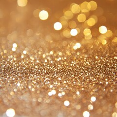 Generic Golden Glitter View Across Surface Dispersing