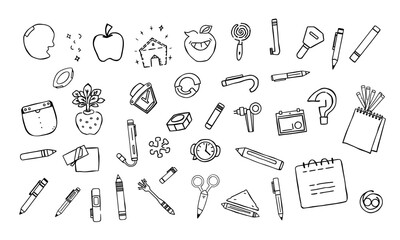 Back to school supplies, including pencils, pens, notebooks, and various stationery items, create vibrant and organized atmosphere for learning and creativity