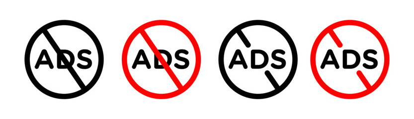Ad blocker icons collection