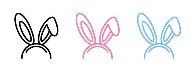 Bunny ear icons collection