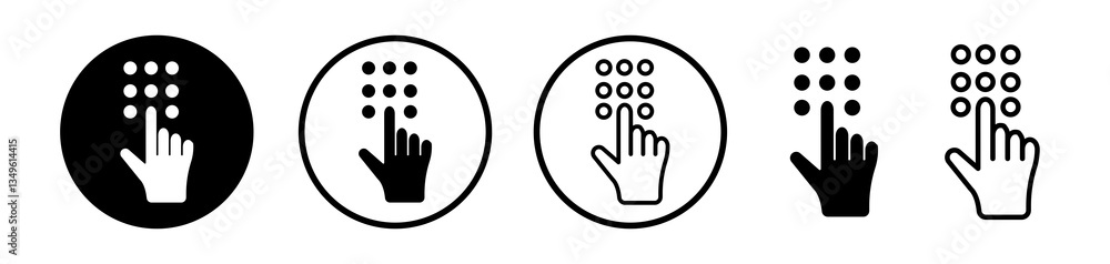 Poster code lock icons collection
