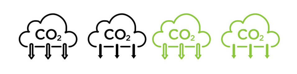 CO2 emissions icons collection