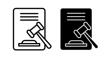Court decision icons collection