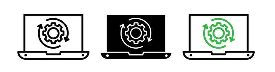 Data processing icons collection