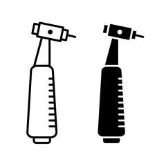 Dental nozzle drill icons collection