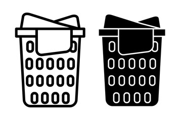 Laundry basket icons collection