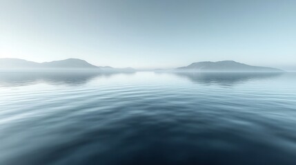 Fototapeta premium Misty mountain lake landscape