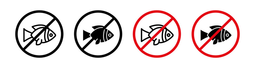 No fish icons collection