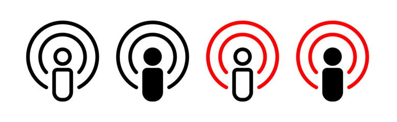 Podcast icons collection