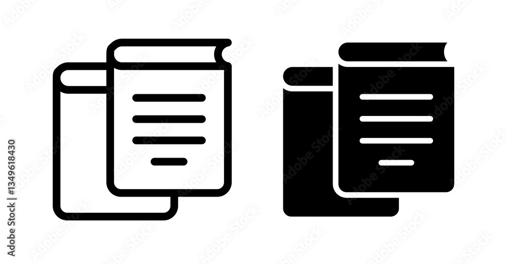 Poster reference data icons collection