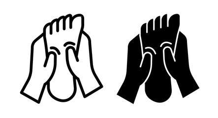 Reflexology foot massage icons collection