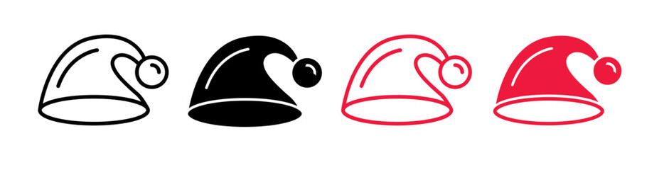 Santa hat icons collection