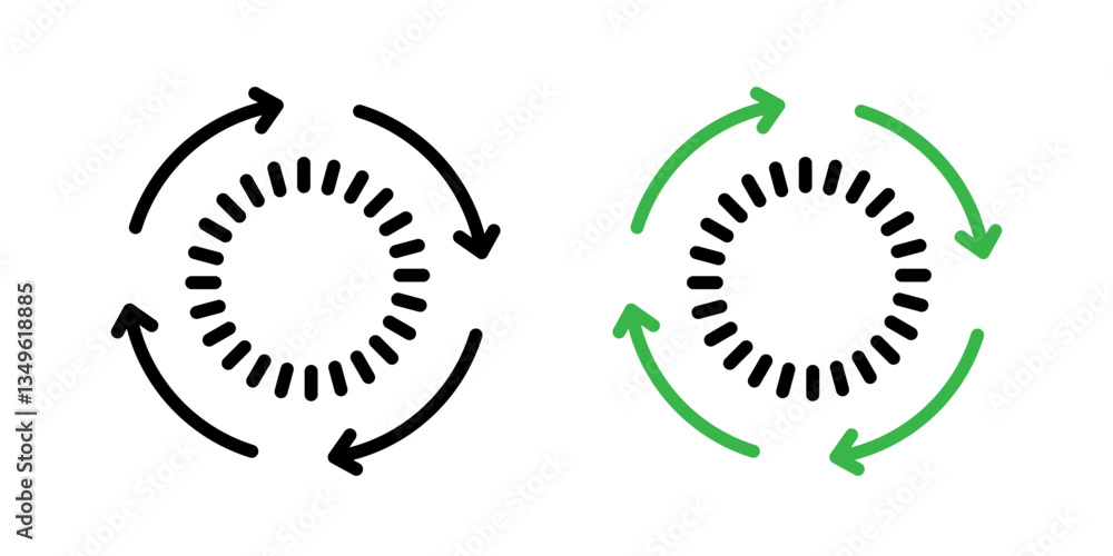 Poster sequential process icons collection