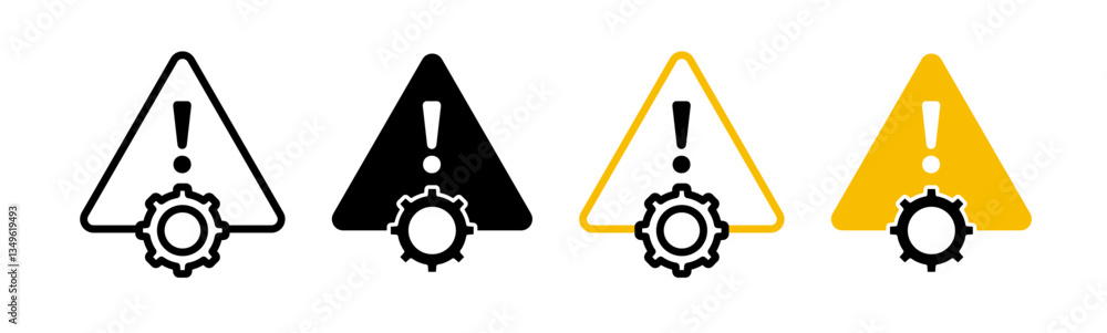 Poster system error icons collection