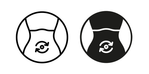 Supports digestive health icons collection