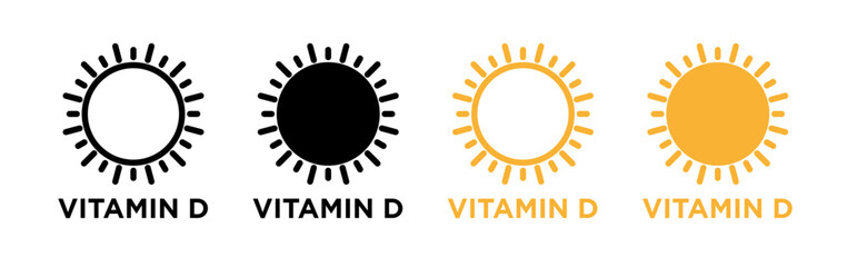 Vitamin d icons collection