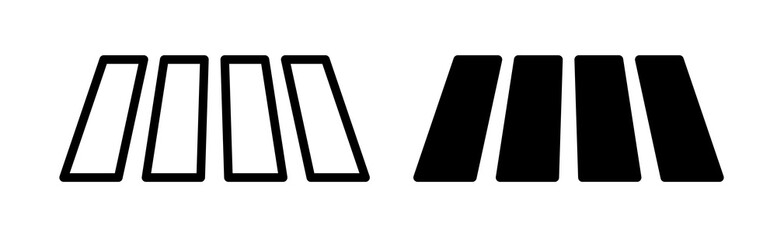 Zebra crossing icons collection