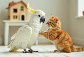 Cat and Bird Friendship &ndash; Heartwarming Moment of Trust